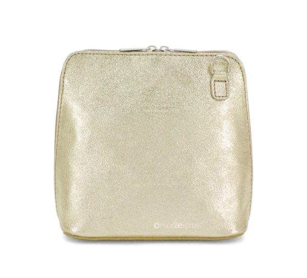 Pip Metallic Italian Leather Crossbody Handbag - Image 4
