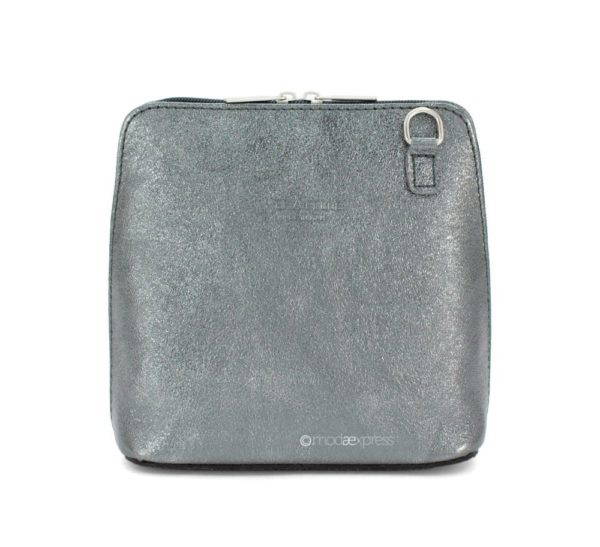 Pip Metallic Italian Leather Crossbody Handbag - Image 8