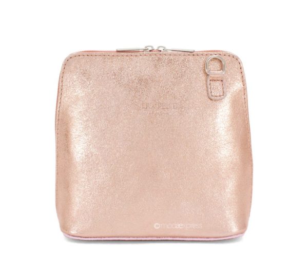 Pip Metallic Italian Leather Crossbody Handbag - Image 5