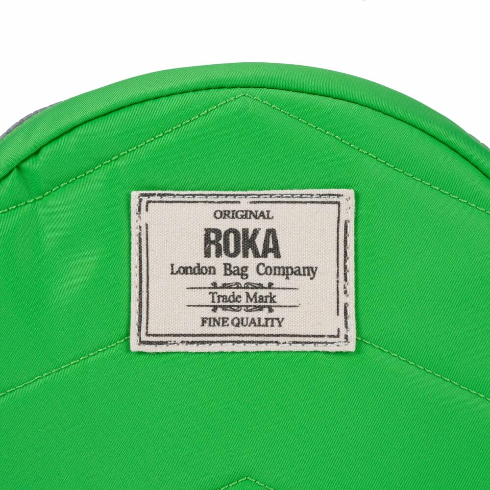 Roka Paddington B Kelly Green Recycled Nylon Crossbody Bag • Glam and Grace