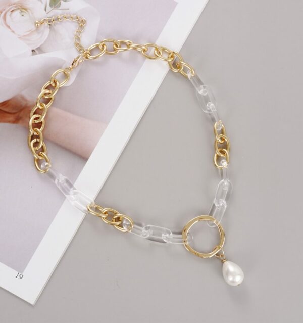 516 Short Necklace with Pearl Pendant