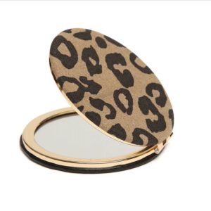Alice Wheeler Animal Print Round Compact Mirror