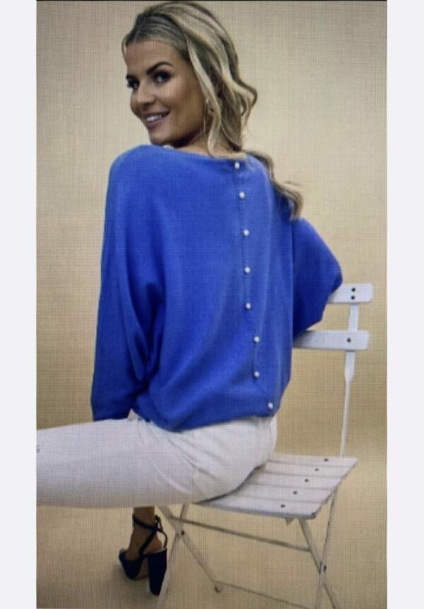 Pearl Back Button Jumper