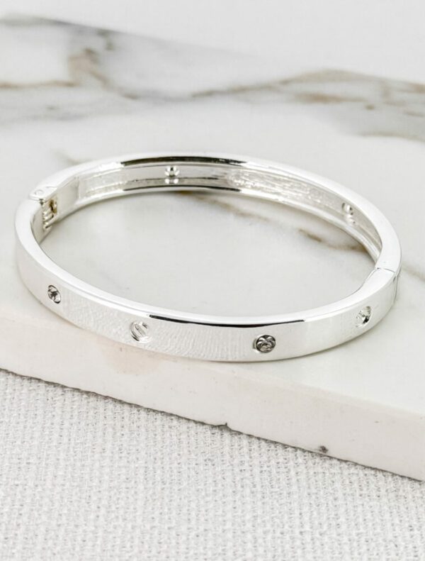 Envy 3677 Statement Bangle in Silver or Gold - Image 2