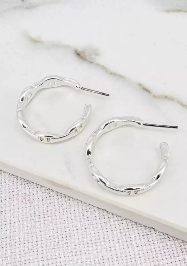 Envy 3586 Hoop Earrings in Gold & Silver - Image 2