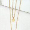 Envy 4002 Long Clover Necklace in Gold & Silver