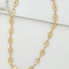 Envy 4039 Short Square Link Necklace in Gold & Silver