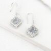 Envy 4052 Diamante Clover Earrings in Gold & Silver - Image 2