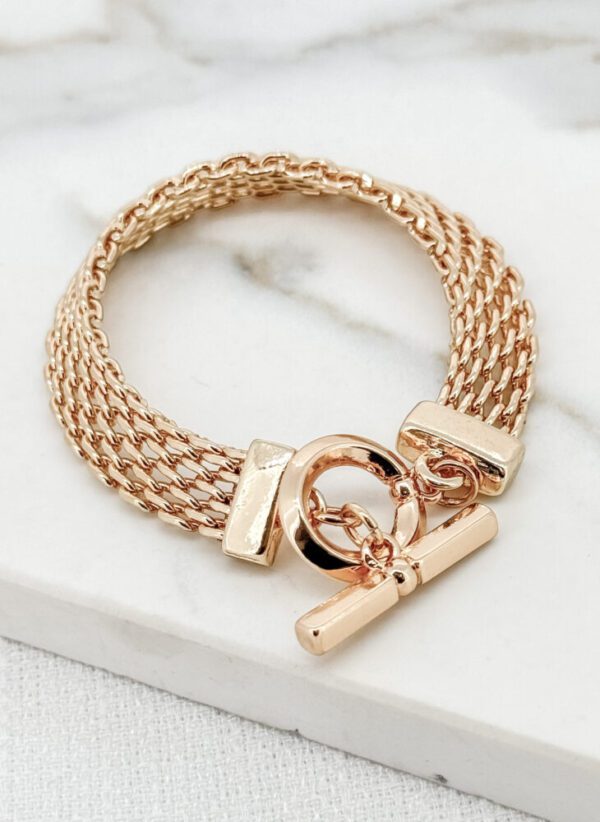 Envy 4073 Chainmail Bracelet in Gold & Silver - Image 2