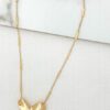 Envy 4089 Short Heart Necklace in Gold & Silver - Image 2