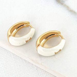 Envy 4122 Curl Earrings in Cream & Black