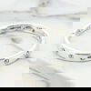 Envy 4143 Crystal Detail Hinged Bangle in Gold & Silver - Image 2