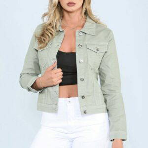 Roxy Light Khaki Denim Jacket