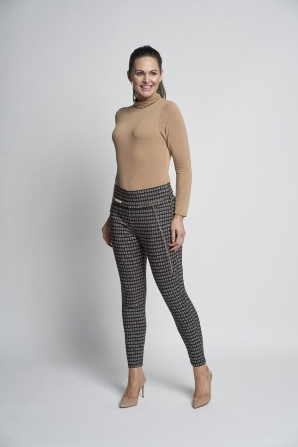 Pinns 609CT Black Oval Pattern Trousers