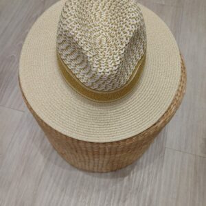 Gold Band Straw Fedora