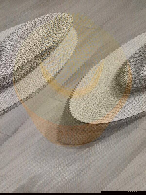 Gold Band Straw Fedora