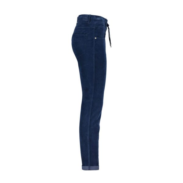 Red Button Tessy Velvet Jeans Blue Joggers - Image 3