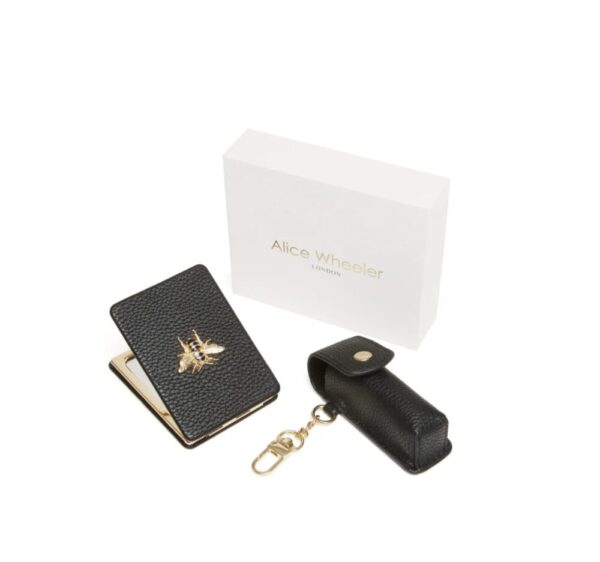 Alice Wheeler Oblong Compact Mirror & Lipstick Holder Gift Set - Image 6
