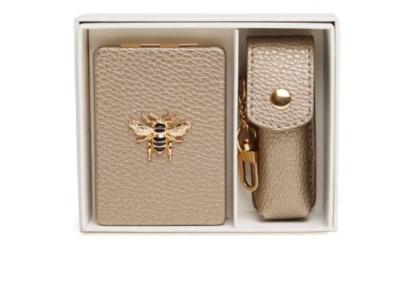 Alice Wheeler Oblong Compact Mirror & Lipstick Holder Gift Set - Image 5