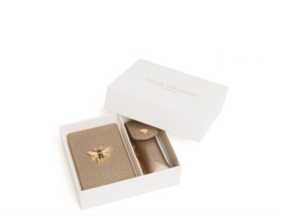 Alice Wheeler Oblong Compact Mirror & Lipstick Holder Gift Set - Image 4