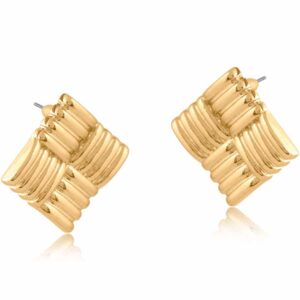 Atalanta 3228 Ripple Effect Stud Earrings