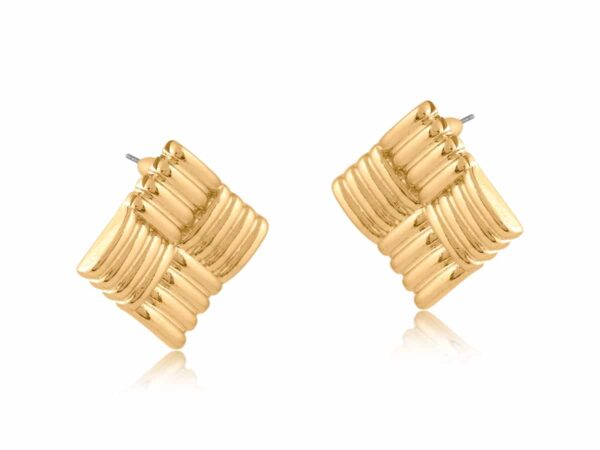 Atalanta 3228 Ripple Effect Stud Earrings