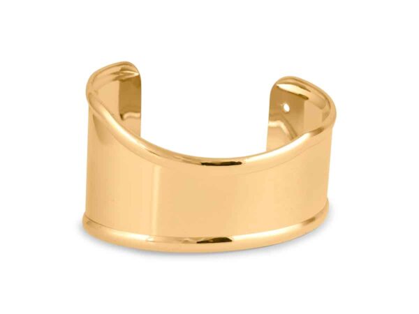 Cara 3072 Organic Shape Bangle - Gold & Silver