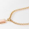Cosette 2217 Baguette Gold Plated Chain Necklace with Pendant - Pink & Blue - Image 3