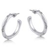 Pamela 3257 Organic Shape Hoop Earrings - Gold & Silver - Image 2