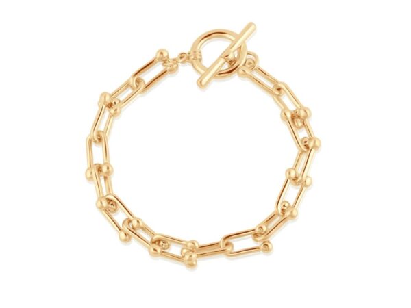 Renata 2369 Chunky Statement Chain Bracelet-Gold & Silver