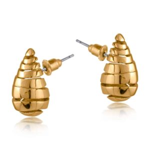 Sarah 3251 Spiral Teardrop Earrings - Gold & Silver