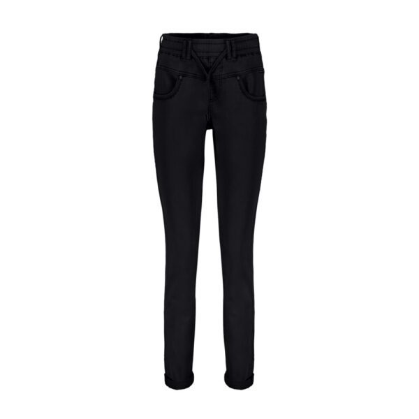 Red Button Black Tessy Joggers