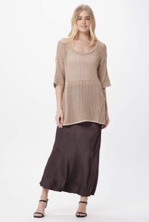 Suzy D Hvar Satin Bias Cut Skirt - Image 4