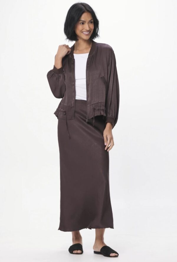 Suzy D Hvar Satin Bias Cut Skirt - Image 2