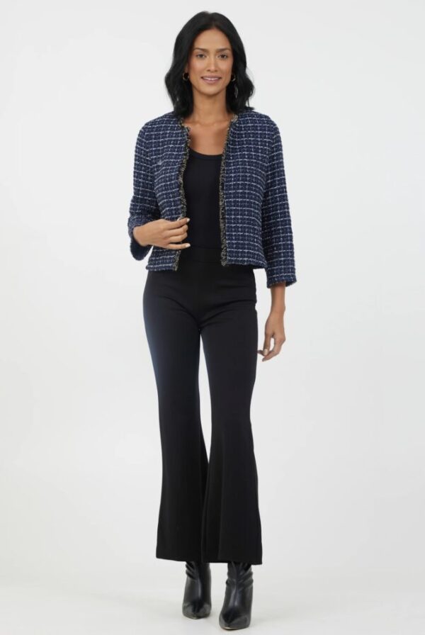 Suzy D Jorge Short Frayed Trim Jacket - Image 2