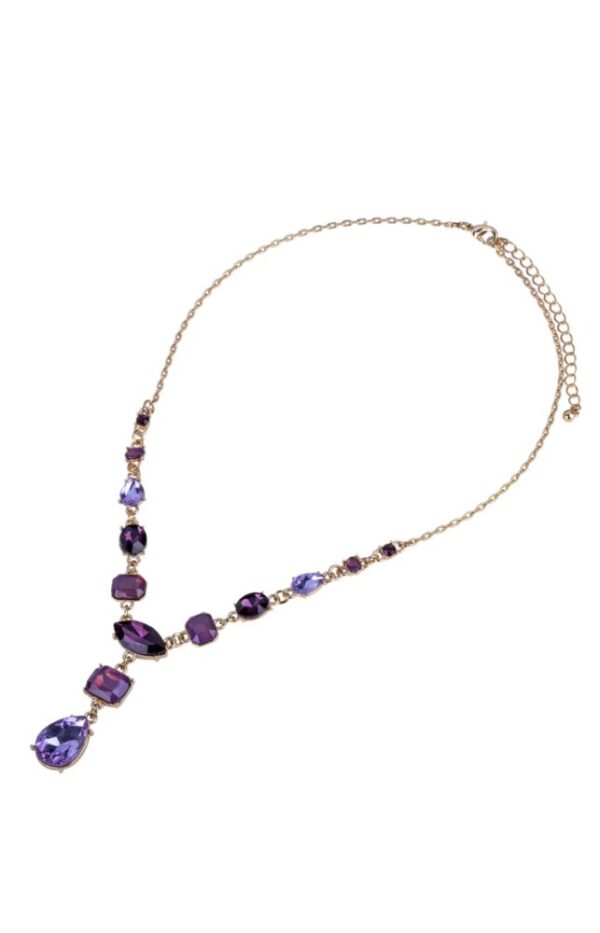 2474 Amethyst Crystal Short Necklace
