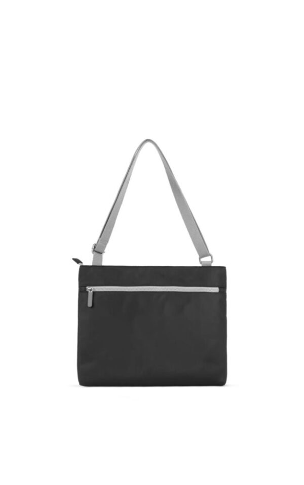 Roka Moorgate Black Recycled Nylon Medium Crossbody Bag - Image 4