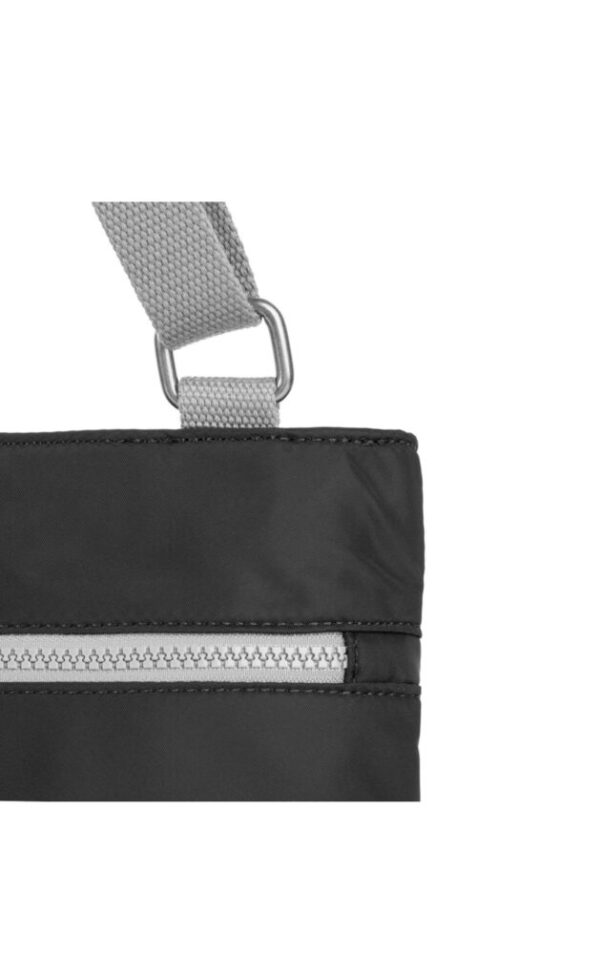 Roka Moorgate Black Recycled Nylon Medium Crossbody Bag - Image 3