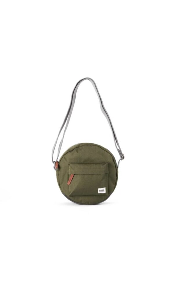 Roka Paddington B Moss Recycled Canvas Medium Crossbody Bag