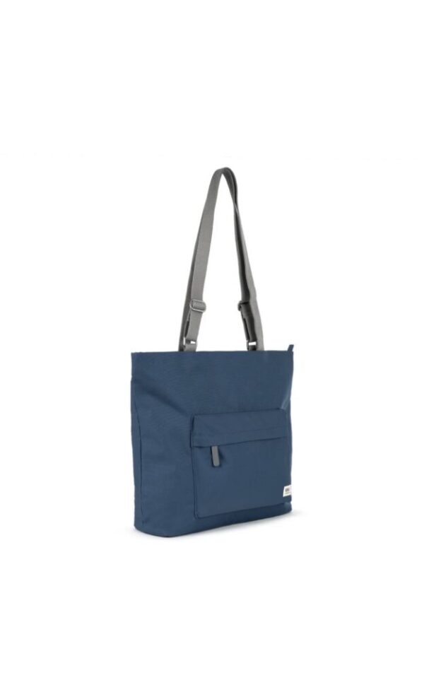 Roka Trafalgar B Deep Blue Recycled Canvas Medium Tote Bag - Image 4