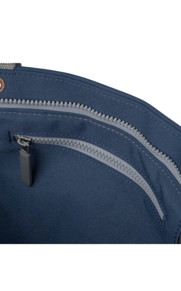 Roka Trafalgar B Deep Blue Recycled Canvas Medium Tote Bag - Image 2