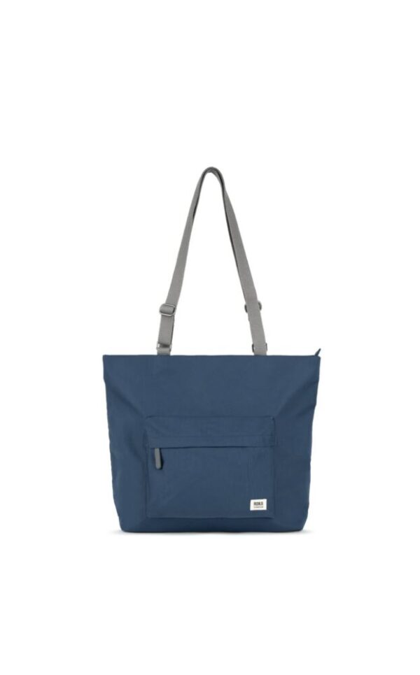 Roka Trafalgar B Deep Blue Recycled Canvas Medium Tote Bag