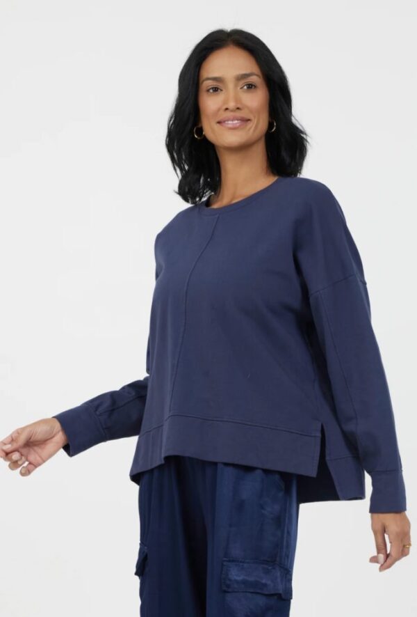 Suzy D Jenson Sweatshirt with Side Splits