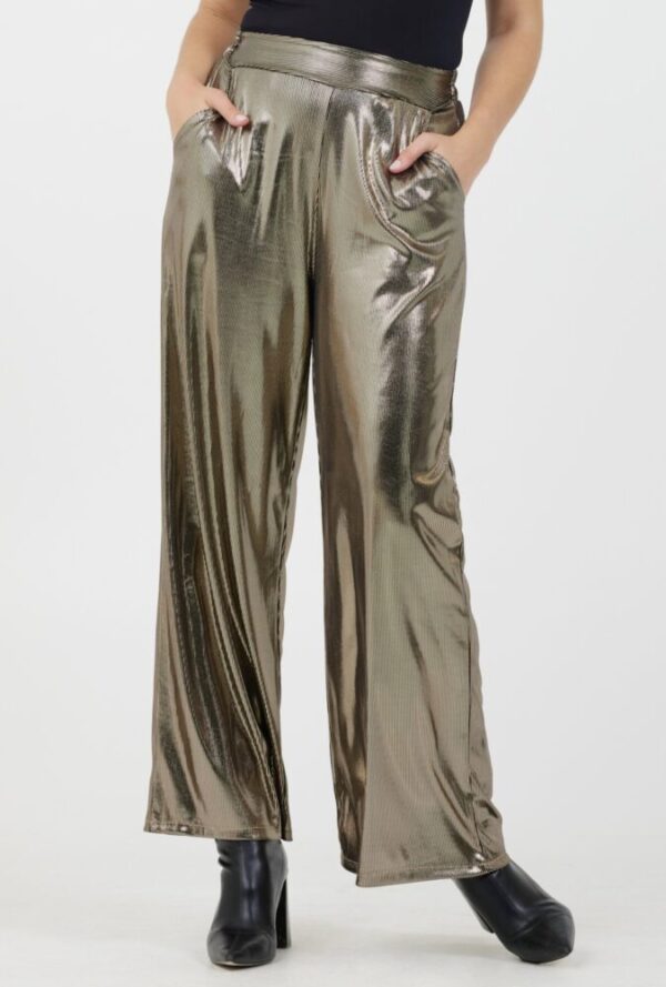 Suzy D Welburn Metallic Palazzo Pants - Image 5