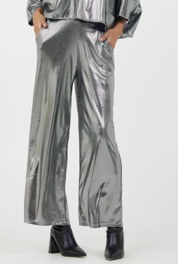 Suzy D Welburn Metallic Palazzo Pants - Image 4