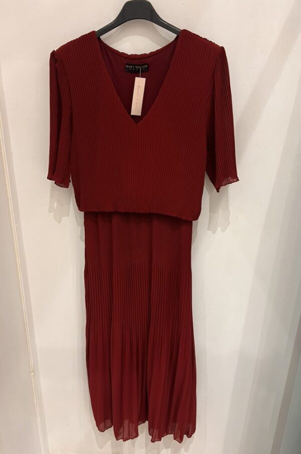 Kate Plain Pleated Plisse Dress - Image 5