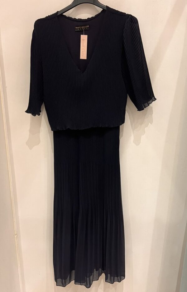 Kate Plain Pleated Plisse Dress - Image 2