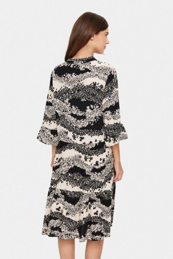 Saint Tropez Black Wavy Flowers Eda Dress - Image 5
