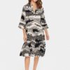 Saint Tropez Black Wavy Flowers Eda Dress - Image 4