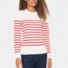 Saint Tropez Mila LS Striped Pullover